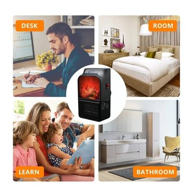 CALEFACTOR ELÉCTRICO 3D FLAME HEATER 900 WATTS - 3