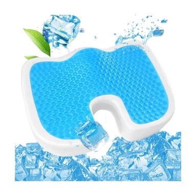 COJÍN BLANCO CON GEL ASIENTO ORTOPEDICO