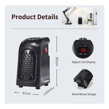 ESTUFA ELÉCTRICO PORTÁTIL HANDY HEATER - 5