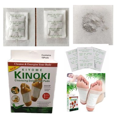 KINOKI PARCHES DESINTOXICANTE PARA PIES CAJA DE 10 UNIDADES