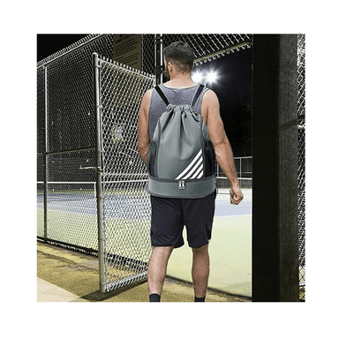 MOCHILA GRIS BACKPACK DEPORTIVA MULTIFUNCIONAL UNISEX - 3