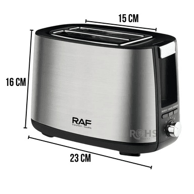 TOSTADORA ELÉCTRICA RAF 750W DE 2 RANURAS CON CONTROL DE TOSTADO - 4