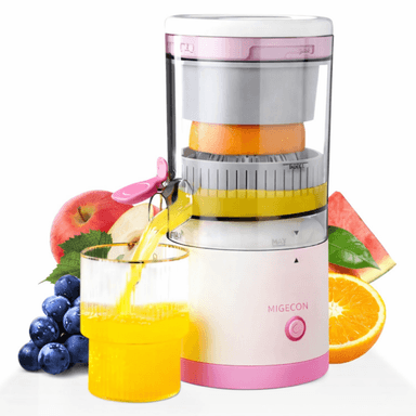 EXTRACTOR DE JUGOS ROSA ELÉCTRICO INALÁMBRICO RECARGABLE MULTIFUNCIONAL PARA FRUTAS Y VERDURAS - 2