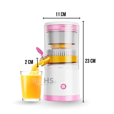 EXTRACTOR DE JUGOS ROSA ELÉCTRICO INALÁMBRICO RECARGABLE MULTIFUNCIONAL PARA FRUTAS Y VERDURAS - 3