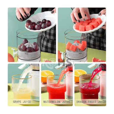 EXTRACTOR DE JUGOS ROSA ELÉCTRICO INALÁMBRICO RECARGABLE MULTIFUNCIONAL PARA FRUTAS Y VERDURAS - 5