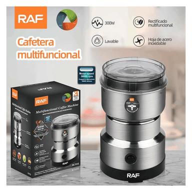 MOLINO DE CAFÉ ELÉCTRICO RAF 300W MULTIFUNCIONAL DE ACERO INOXIDABLE - 8