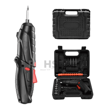 DESTORNILLADOR ELÉCTRICO INALÁMBRICO RECARGABLE CON KIT DE PUNTAS - 6