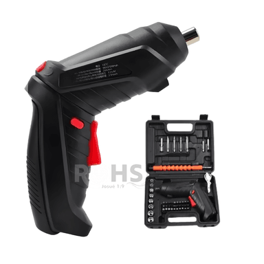 DESTORNILLADOR ELÉCTRICO INALÁMBRICO RECARGABLE CON KIT DE PUNTAS - 7