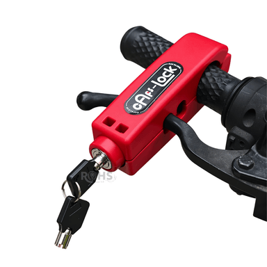 PACK X2 CANDADOS ANTIRROBO PARA ACELERADOR DE MOTO ROJO - 6