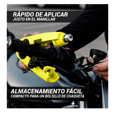 CANDADO ANTIRROBO PARA ACELERADOR DE MOTO AMARILLO - 3