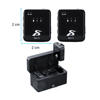PACK 2 MICRÓFONOS SOLAPERO INALÁMBRICO DUAL 4 EN 1 SX63 CON CANCELACIÓN DE RUIDO ALTA SENSIBILIDAD - 2