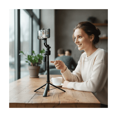 PACK 2 TRÍPODES PARA CELULAR CON SEGUIMIENTO INTELIGENTE 360° SENSOR DE MOVIMIENTO Y CONTROL REMOTO - 5