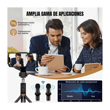 MICRÓFONO INALÁMBRICO 2 EN 1 PARA IPHONE Y ANDROID K11 - 4