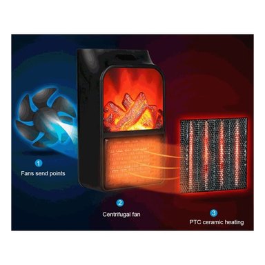 CALEFACTOR PORTÁTIL FLAME HEATER 900 WATTS