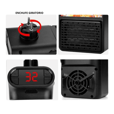 CALEFACTOR PORTÁTIL FLAME HEATER 900 WATTS - 2