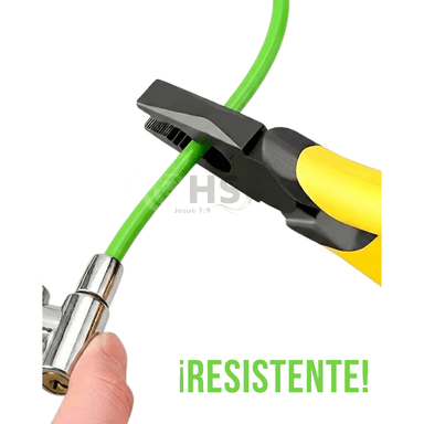 CANDADO PARA BICICLETA VERDE TIPO CABLE 150 CM CON LLAVE SEGURIDAD ANTIRROBO - 6