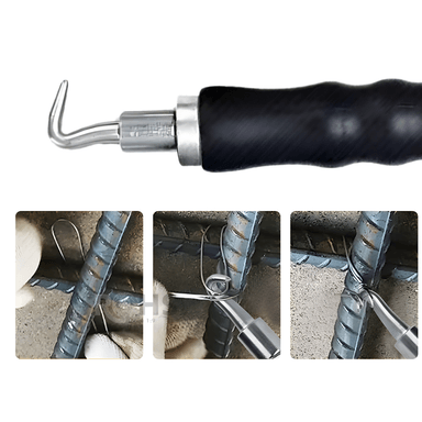 GANCHO PARA ATAR ALAMBRE Y VARILLA CON MANGO ERGONÓMICO ACERO 30 CM - 6