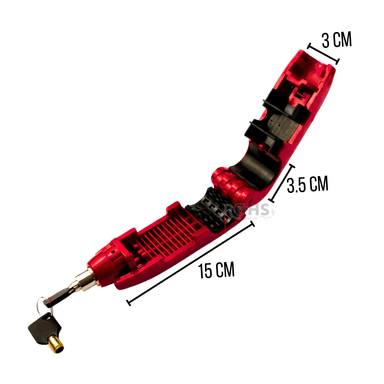 CANDADO ANTIRROBO PARA ACELERADOR DE MOTO ROJO - 7