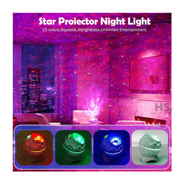 PROYECTOR GALAXY DE CIELO ESTRELLADO MODELO HUEVO DE DINOSAURIO CON BLUETOOTH - 3