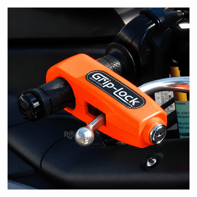 PACK X2 CANDADOS ANTIRROBO PARA ACELERADOR DE MOTO NARANJA - 2