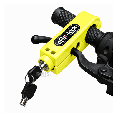 PACK X2 CANDADOS ANTIRROBO PARA ACELERADOR DE MOTO AMARILLO - 6