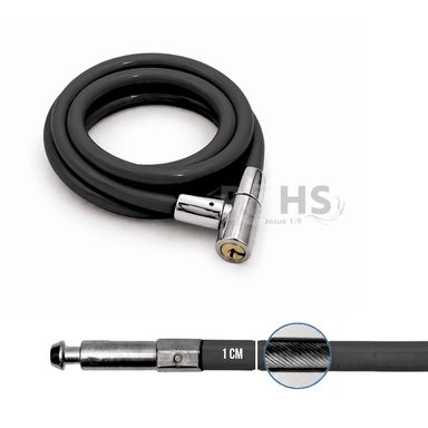 PACK X2 CANDADOS PARA BICICLETA NEGRO 150 CM CABLE DE SEGURIDAD CON LLAVE ANTIRROBO - 5