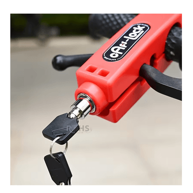 CANDADO ANTIRROBO PARA MOTO – BLOQUEO DE ACELERADOR ROJO - 2