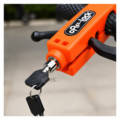 CANDADO ANTIRROBO PARA MOTO – BLOQUEO DE ACELERADOR NARANJA - 2