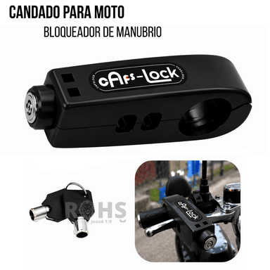 CANDADO ANTIRROBO PARA ACELERADOR DE MOTO NEGRO - 1