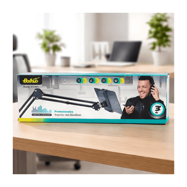 PACK 2 BRAZO DE ESCRITORIO AJUSTABLE PARA CELULAR Y MICRÓFONO CON SOPORTE FIJO Y ROTACIÓN FLEXIBLE - 4