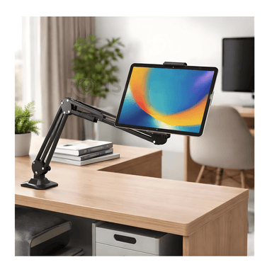 PACK 2 BRAZO DE ESCRITORIO AJUSTABLE PARA CELULAR Y MICRÓFONO CON SOPORTE FIJO Y ROTACIÓN FLEXIBLE - 6