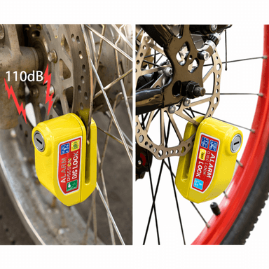 CANDADO ANTIRROBO PARA ACELERADOR DE MOTO AMARILLO - 3