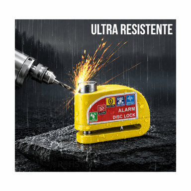 CANDADO ANTIRROBO PARA ACELERADOR DE MOTO AMARILLO - MÁXIMA SEGURIDAD - 3