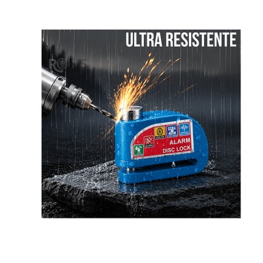 CANDADO ANTIRROBO PARA ACELERADOR DE MOTO AZUL - 4