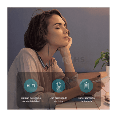 PACK 2 AUDÍFONOS BLUETOOTH INALÁMBRICOS DEPORTIVOS MZ-101 CON REDUCCIÓN DE RUIDO NEGRO - 4