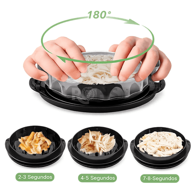 Desmenuzador Manual De Carne Y Pollo Cocido Con Tapa Transparente Y Base Antideslizante - 4