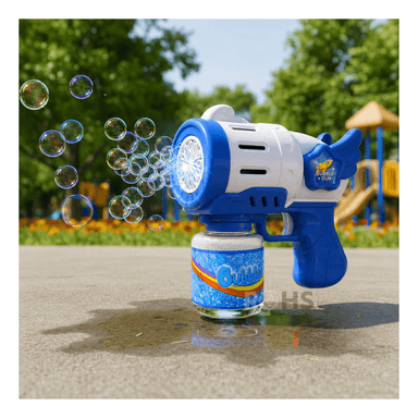 PISTOLA DE BURBUJAS AZUL AUTOMÁTICA INCLUYE LÍQUIDO JUGUETE INFANTIL - 3