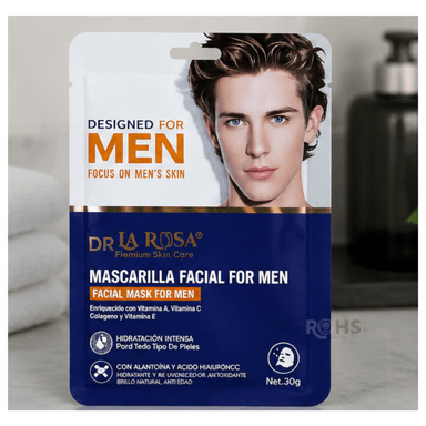 SET DE 10 MASCARILLAS FACIALES PARA HOMBRE DR LA ROSA - 6