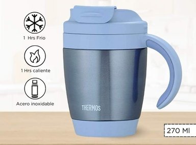 TAZA TÉRMICA THERMOS MUG ACERO INOXIDABLE 270ML AZUL