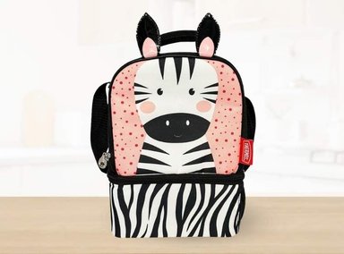 LONCHERA THERMOS DISEÑO ROSADO TERMICA PARA NIÑOS CON ZEBRA 1