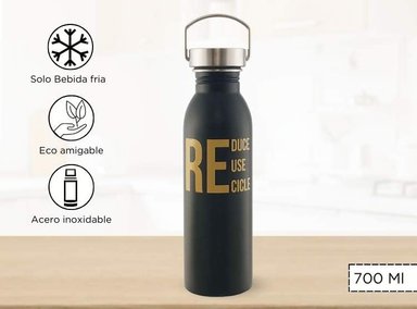 TOMATODO THERMOS PLANETA 700ML DEPORTIVO NEGRO