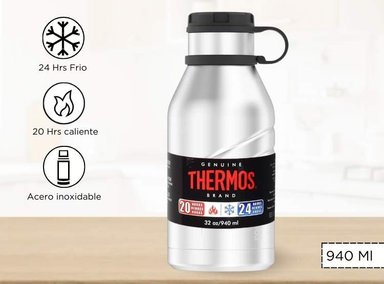 TERMO THERMOS ELEMENT ACERO INOXIDABLE 940ML BEBIDA GRIS