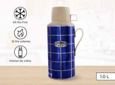 TERMO THERMOS ESCOCES 1.0L BEBIDA HOGAR ESCOCÉS AZUL