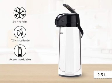 TERMO SIFÓN THERMOS LEVER ACTION VIDRIO 2.50L ESPEJO
