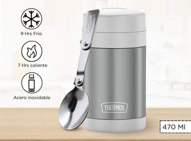 TERMO THERMOS FOOD ACERO INOXIDABLE 470ML COMIDA NIÑOS GRIS