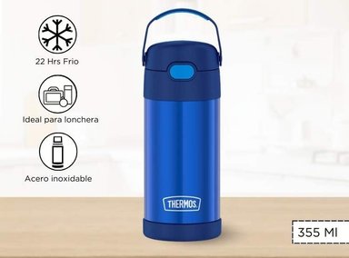 TOMATODO TERMICO PARA NIÑOS FUNTAINER 355 ML AZUL