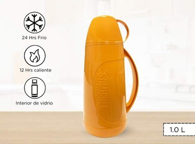 TERMO THERMOS EVOLUTION 1.0L BEBIDA HOGAR AMARILLO