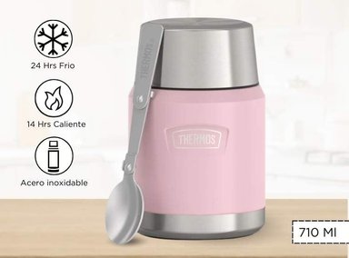 TERMO THERMOS ICON ACERO INOXIDABLE 710ML COMIDA ROSADO