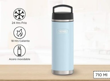 TERMO THERMOS ICON ACERO INOXIDABLE 710ML BEBIDA CELESTE