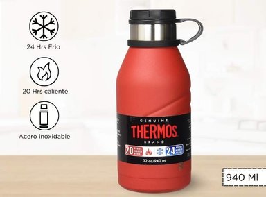 TERMO THERMOS ELEMENT ACERO INOXIDABLE 940ML BEBIDA ROJO